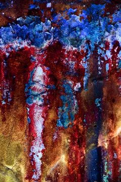 Empty old art texture of plaster brick wall. Painted bad scratched surface in Stock Photos