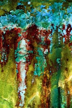 Empty old art texture of plaster brick wall. Painted bad scratched surface in Stock Photos