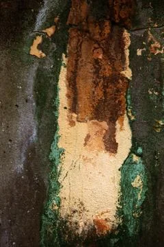 Empty old art texture of plaster brick wall. Painted bad scratched surface in Stock Photos