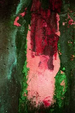 Empty old art texture of plaster brick wall. Painted bad scratched surface in Stock Photos