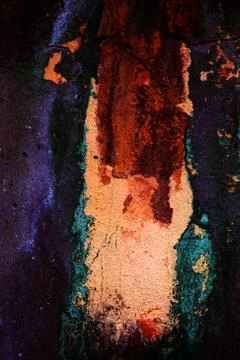 Empty old art texture of plaster brick wall. Painted bad scratched surface in Stock Photos