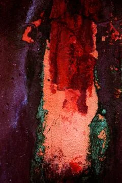 Empty old art texture of plaster brick wall. Painted bad scratched surface in Stock Photos