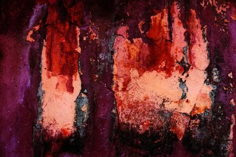 Empty old art texture of plaster brick wall. Painted bad scratched surface in Stock Photos