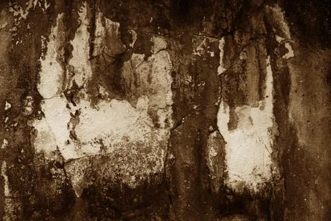 Empty old art texture of plaster brick wall. Painted bad scratched surface in Stock Photos