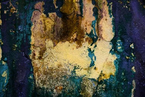 Empty old art texture of plaster brick wall. Painted bad scratched surface in Stock Photos