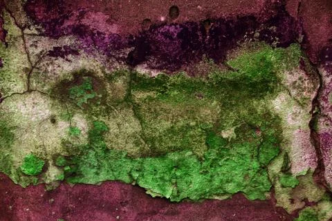 Empty old art texture of plaster brick wall. Painted bad scratched surface in Stock Photos