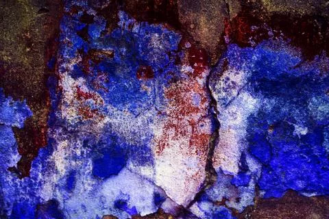 Empty old art texture of plaster brick wall. Painted bad scratched surface in Stock Photos