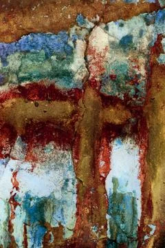 Empty old art texture of plaster brick wall. Painted bad scratched surface in Foto stock