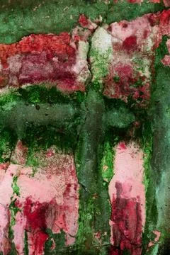 Empty old art texture of plaster brick wall. Painted bad scratched surface in Stock Photos
