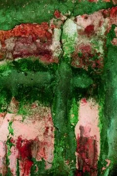 Empty old art texture of plaster brick wall. Painted bad scratched surface in Foto stock