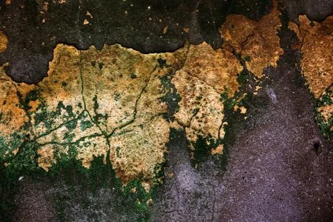 Empty old art texture of plaster brick wall. Painted bad scratched surface in Stock Photos