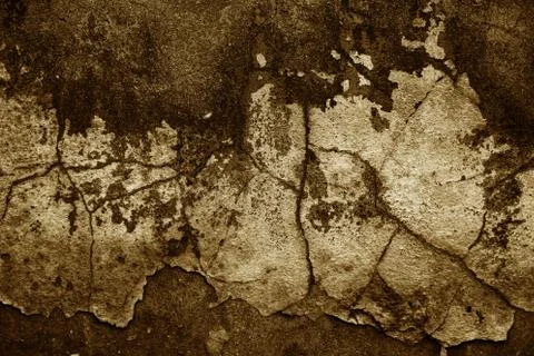 Empty old art texture of plaster brick wall. Painted bad scratched surface in Stock Photos