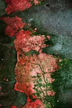 Empty old art texture of plaster brick wall. Painted bad scratched surface in Stock Photos