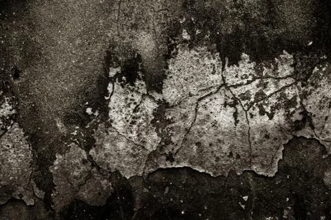 Empty old art texture of plaster brick wall. Painted bad scratched surface in Stock Photos