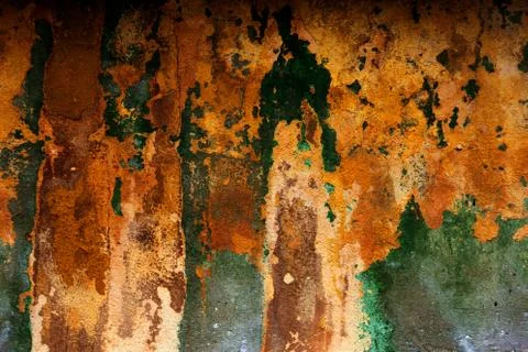 Empty old art texture of plaster brick wall. Painted bad scratched surface in Stock Photos