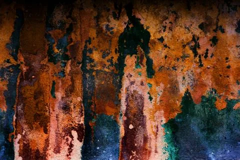 Empty old art texture of plaster brick wall. Painted bad scratched surface in Stock Photos