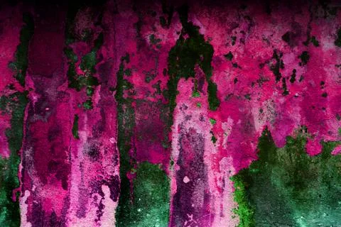 Empty old art texture of plaster brick wall. Painted bad scratched surface in Stock Photos