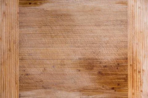 Empty Old Bamboo Cutting Board for Background Stock Photos