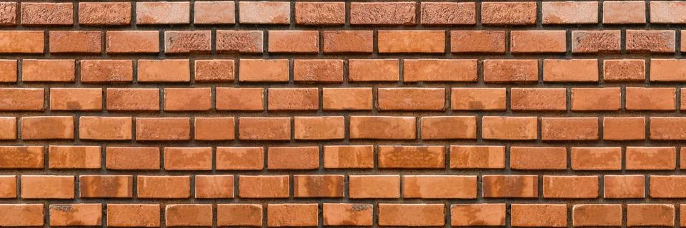 Empty old brick wall texture background. Copy space panorama picture Stock Illustration
