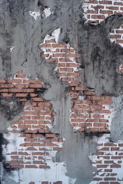 Empty Old Brick Wall Texture Stock Photos