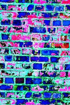 Empty Old Brick Wall Texture. Painted Distressed Wall Surface. Grungy Wide .. 写真素材