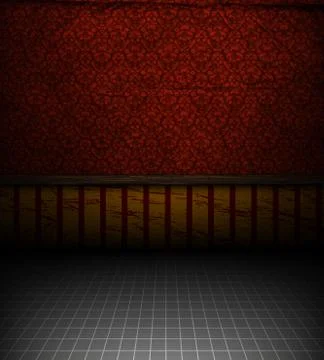 Empty old grungy room Stock Illustration