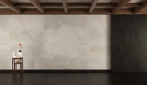 Empty old room Illustrazione stock