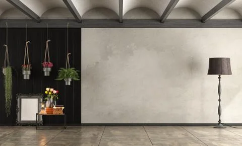 Empty old room Stock Illustration