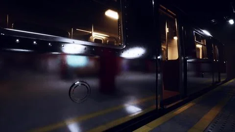 Empty old subway train station 스톡 일러스트