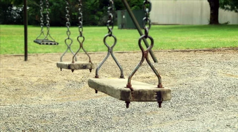 Empty Old Swing Stock-Footage 43977105