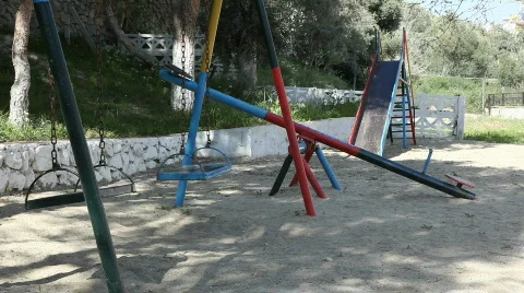 Empty old swings Stock Footage 671460
