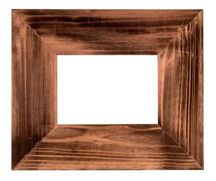 Empty old wide wood frame Stock Photos