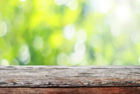 Empty old wooden table background Stock Photos