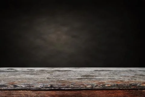 Empty old wooden table background Stock Photos