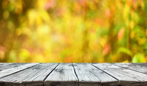 Empty old wooden table background Foto stock