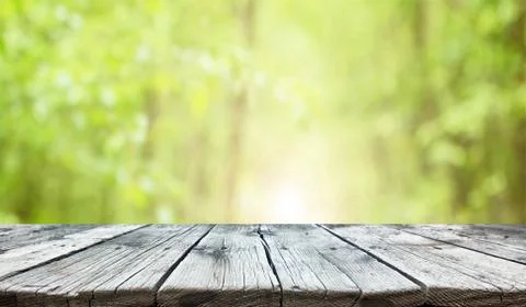 Empty old wooden table background Foto stock