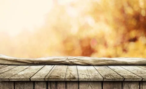 Empty old wooden table background Stock Photos