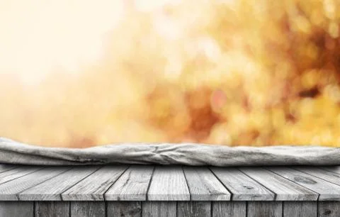 Empty old wooden table background Stock Photos