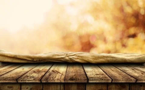 Empty old wooden table background Stock Photos