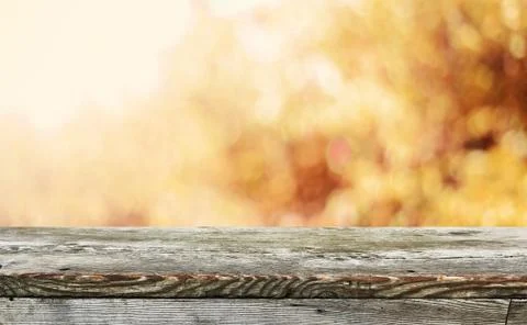 Empty old wooden table background Stock Photos