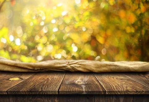 Empty old wooden table background Stock Photos