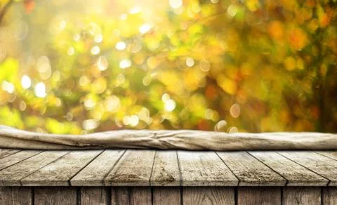 Empty old wooden table background Stock Photos