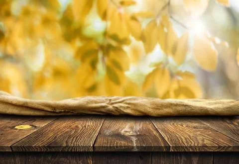 Empty old wooden table background Stock Photos