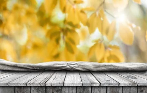 Empty old wooden table background Stock Photos