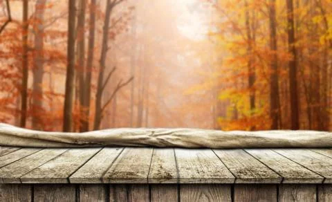 Empty old wooden table background Stock Photos