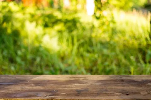 Empty old wooden table background Stock Photos