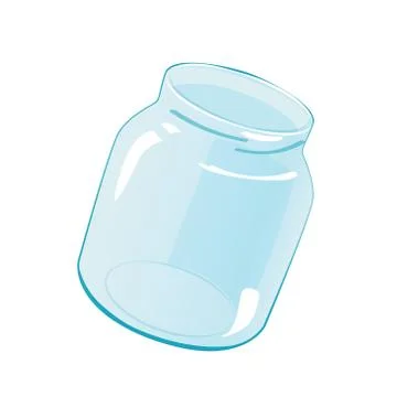 Empty open big glass jar for canning and preserving bulk and liquid product Stock Illustration