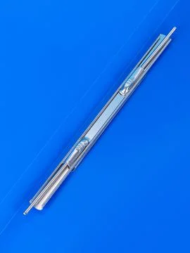 Empty open black folder for papers with a metal clip, close up Stock Photos