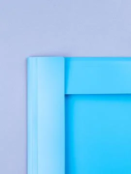 Empty open blue   folder for papers, close up Stock Photos