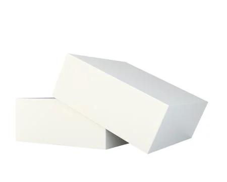 Empty open box isolated on white background. Stock-Illustration